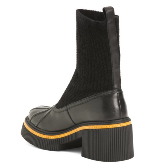 Aerosoles Ryan Waterproof Leather Duck Black Wool Sock Boot 9.5 NWB - Picture 2 of 6